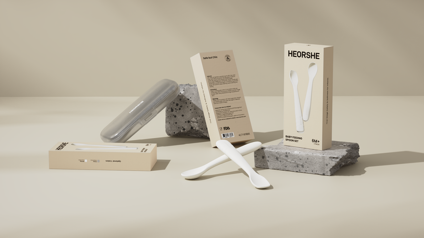 Набір силіконових ложечок в футлярі HEORSHE Grey 744046 фото